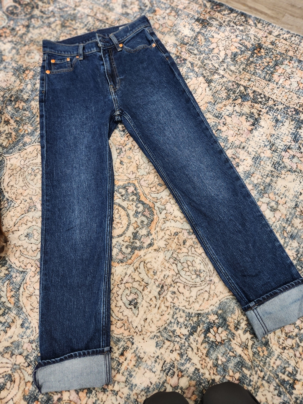 GAP Women's Dark Blue Boyfriend Jeans